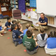 State Attorney Brian Haas enjoyed participating in Dr. Seuss Week at Boswell Elementary.
